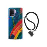 kilifland Oppo Reno 5 Lite ile Uyumlu Kılıf Silikon Ipli Boyun Askılı Desenlim Ressam Sulu Boya 1600
