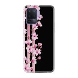 Kılıfland Oppo Reno 5 Lite ile Uyumlu Silikon Kılıf, Baskılı Çiçek Deseni, Pembe