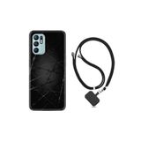 kilifland Oppo Reno 6 ile Uyumlu Kılıf Ipli Boyun Askılı Desenli Silikon Dikenli Tel 1779