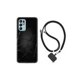 kilifland Oppo Reno 6 ile Uyumlu Kılıf Silikon Desen Boyun Askılı Dikenli Tel 1779