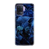 Kılıfland Oppo Reno 6 ile Uyumlu Silikon Kılıf, Desen Özel Seri, Mavi, Çiçek Motifli