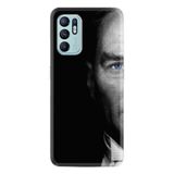 Kılıfland Oppo Reno 6 ile Uyumlu Silikon Kılıf, Resimli Desenli Baskılı, Atatürk Portre, Siyah