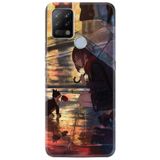 Kılıfland Pova Silikon Telefon Kılıfı, Anime Kız ve Kedi Desen, Renkli
