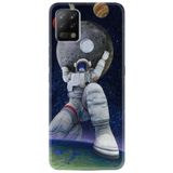 Kılıfland Pova Silikon Telefon Kılıfı, Astronot ve Dünya Tasarımı, Özel Seri
