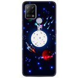 Kılıfland Pova Silikon Telefon Kılıfı, Ay ve Astronot Desen, Siyah