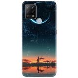 Kılıfland Pova Silikon Telefon Kılıfı, Ay ve Kız Desen, Özel Seri, Renkli