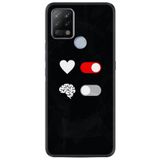 Kılıfland Pova Silikon Telefon Kılıfı, Desen Özel Seri Love Brain, Siyah