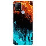 Kılıfland Pova Silikon Telefon Kılıfı, Özel Desen, Orange Blue, Siyah