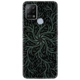 Kılıfland Pova Silikon Telefon Kılıfı, Sarmaşık Desen, Siyah-Yeşil