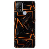 Kılıfland Pova Silikon Telefon Kılıfı, Zigzag Desen, Siyah-Turuncu