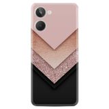 Kılıfland Realme 10 4G ile Uyumlu Desenli Silikon Kılıf, Great Marble, Pembe-Siyah