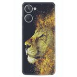 Kılıfland Realme 10 4G ile Uyumlu Desenli Silikon Kılıf, Leon 1323, Siyah