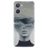 Kılıfland Realme 10 4G ile Uyumlu Desenli Silikon Kılıf, Mystic Woman, Gri