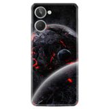 Kılıfland Realme 10 4G ile Uyumlu Desenli Silikon Kılıf, Platinium Series, Dark World, Siyah