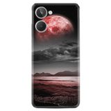 Kılıfland Realme 10 4G ile Uyumlu Desenli Silikon Kılıf, Platinium Series, Red World, Siyah