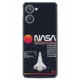 Kılıfland Realme 10 4G ile Uyumlu NASA Desenli Silikon Kılıf, Siyah