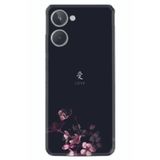 Kılıfland Realme 10 4G ile Uyumlu Silikon Kılıf, Çiçek Desen, Love Serisi, Siyah