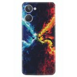 Kılıfland Realme 10 4G ile Uyumlu Silikon Kılıf, Desen Özel Seri, Red Blue Leon, Renkli