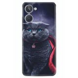 Kılıfland Realme 10 4G ile Uyumlu Silikon Kılıf, Desen Özel Seri Super Cat, Mavi