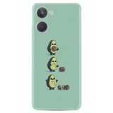 Kılıfland Realme 10 4G ile Uyumlu Silikon Kılıf, Desenli Avokadılar, Mint Yeşil