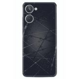 Kılıfland Realme 10 4G ile Uyumlu Silikon Kılıf, Dikenli Tel Desen, Siyah