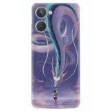 Kılıfland Realme 10 4G ile Uyumlu Silikon Kılıf, Kız ve Ejderha Tasarımı