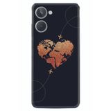 Kılıfland Realme 10 4G ile Uyumlu Silikon Kılıf, Plane Heart Desen, Siyah