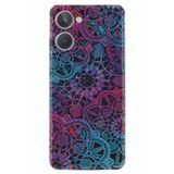 Kılıfland Realme 10 4G ile Uyumlu Silikon Kılıf, Renkli Mandala Desen, Siyah