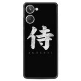 Kılıfland Realme 10 4G ile Uyumlu Silikon Kılıf, Samurai Desenli, Siyah
