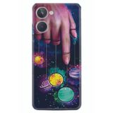Kılıfland Realme 10 4G Silikon Kılıf, Finger Planet Tasarım, Renkli