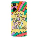 Kılıfland Realme 10 ile Uyumlu Boutique Baskılı Kılıf, You Deserve Your Dreams Tasarımı, Renkli