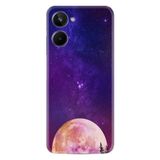 Kılıfland Realme 10 ile Uyumlu Boutique Baskılı Mor Ay Desenli Kılıf