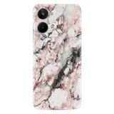Kılıfland Realme 10 ile Uyumlu Desenli Silikon Kılıf, Marble, Pembe-Beyaz