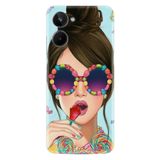 Kılıfland Realme 10 ile Uyumlu Resimli Desenli Baskılı Silikon Kılıf, Sugar and Woman, Renkli