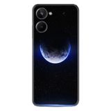 Kılıfland Realme 10 ile Uyumlu Resimli Desenli Silikon Kılıf, Platinium Series, Midnight Moon, Siyah
