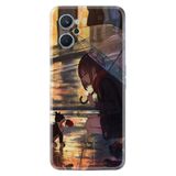 Kılıfland Realme 10 ile Uyumlu Silikon Kılıf, Anime Kız ve Kedi Tasarımı, Renk285