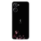 Kılıfland Realme 10 ile Uyumlu Silikon Kılıf, Desen Özel Seri Love, Siyah