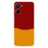 Kılıfland Realme 10 ile Uyumlu Silikon Kılıf, Desen Özel Seri, Sarı Kırmızı