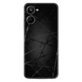 Kılıfland Realme 10 ile Uyumlu Silikon Kılıf, Dikenli Tel Desen, Siyah