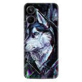 Kılıfland Realme 10 ile Uyumlu Silikon Kılıf, Dog Eyes Tasarım, Renkli
