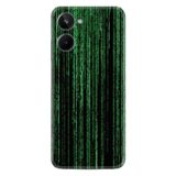 Kılıfland Realme 10 ile Uyumlu Silikon Kılıf, Matrix Desenli, Yeşil