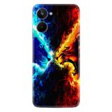 Kılıfland Realme 10 ile Uyumlu Silikon Kılıf, Red Blue Leon Tasarım