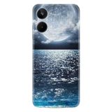 Kılıfland Realme 10 ile Uyumlu Silikon Kılıf, Resimli Desenli Baskılı, Great Moon, Mavi