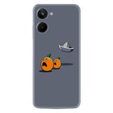 Kılıfland Realme 10 ile Uyumlu Silikon Kılıf, Resimli Desenli Baskılı, Orange Escape, Gri