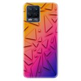 Kılıfland Realme 10 ile Uyumlu Silikon Kılıf, Üçgenler Desen, Renkli