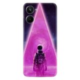 Kılıfland Realme 10 Kılıf, Resimli Desenli Silikon, Platinium Series, Astro Purple