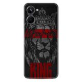 Kılıfland Realme 10 Kılıf, Resimli Desenli Silikon, Platinium Series King, Siyah