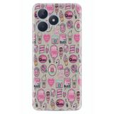 Kılıfland Realme 50 Pro 4G ile Uyumlu Desenli Silikon Kılıf, Donut Flamingo, Renkli