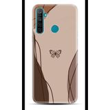 Kılıfland Realme 5i ile Uyumlu Boutique Baskılı Kılıf, Kahve Kelebek Desenli