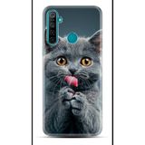 Kılıfland Realme 5i ile Uyumlu Boutique Baskılı Komik Kedi Kılıf, Renk8